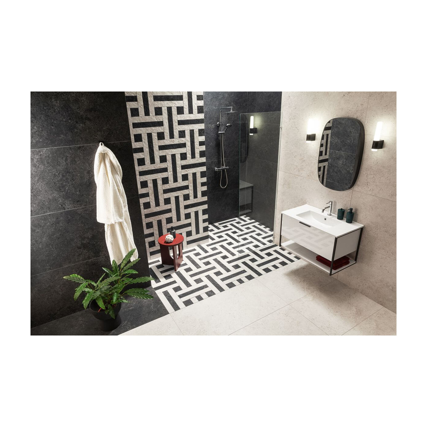 Płytka Vanilla White Struktura 59,8x59,8 Tubądzin Domino