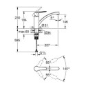 Jednouchwytowa Bateria Zlewozmywakowa Start FastFixation Chrom Ze Stałą Wylewką 30530002 Grohe