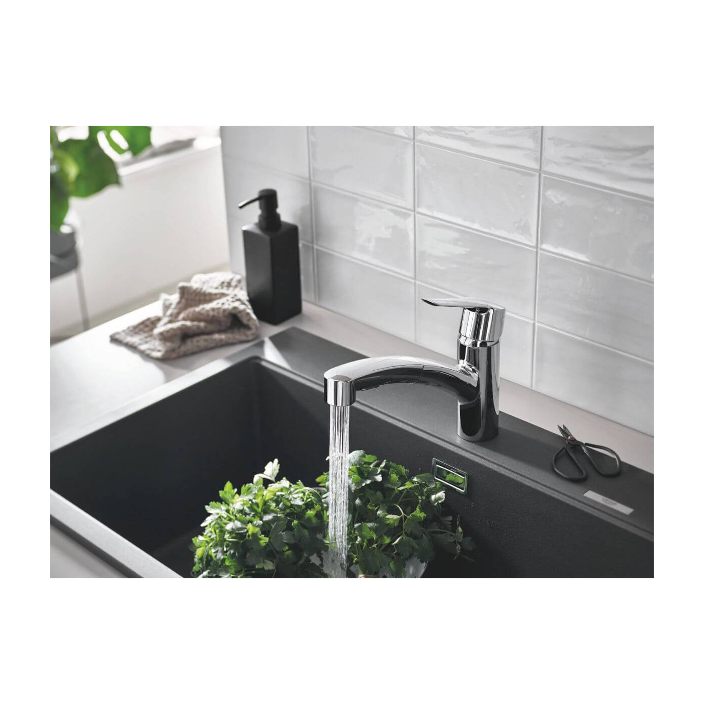 Jednouchwytowa Bateria Zlewozmywakowa Start FastFixation Chrom Z Wyciąganą Wylewką 30531001 Grohe