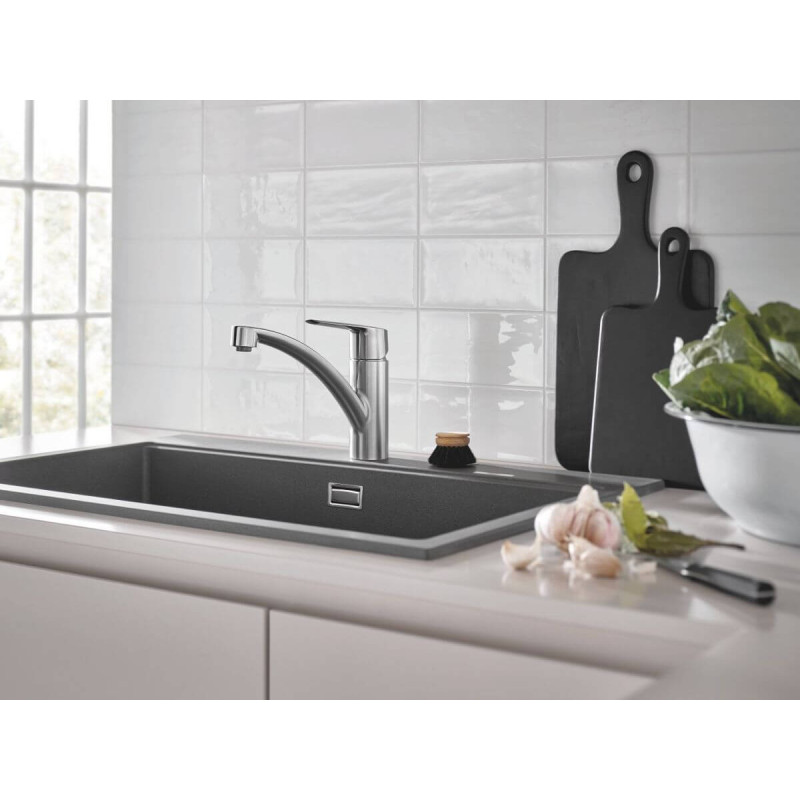 Jednouchwytowa Bateria Zlewozmywakowa Start FastFixation Stal Nierdzewna 30531DC1 Grohe