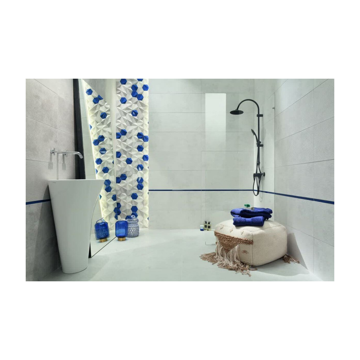 Płytka Ścienna Free Space Grey Line Str 32.8X89.8 Tubądzin