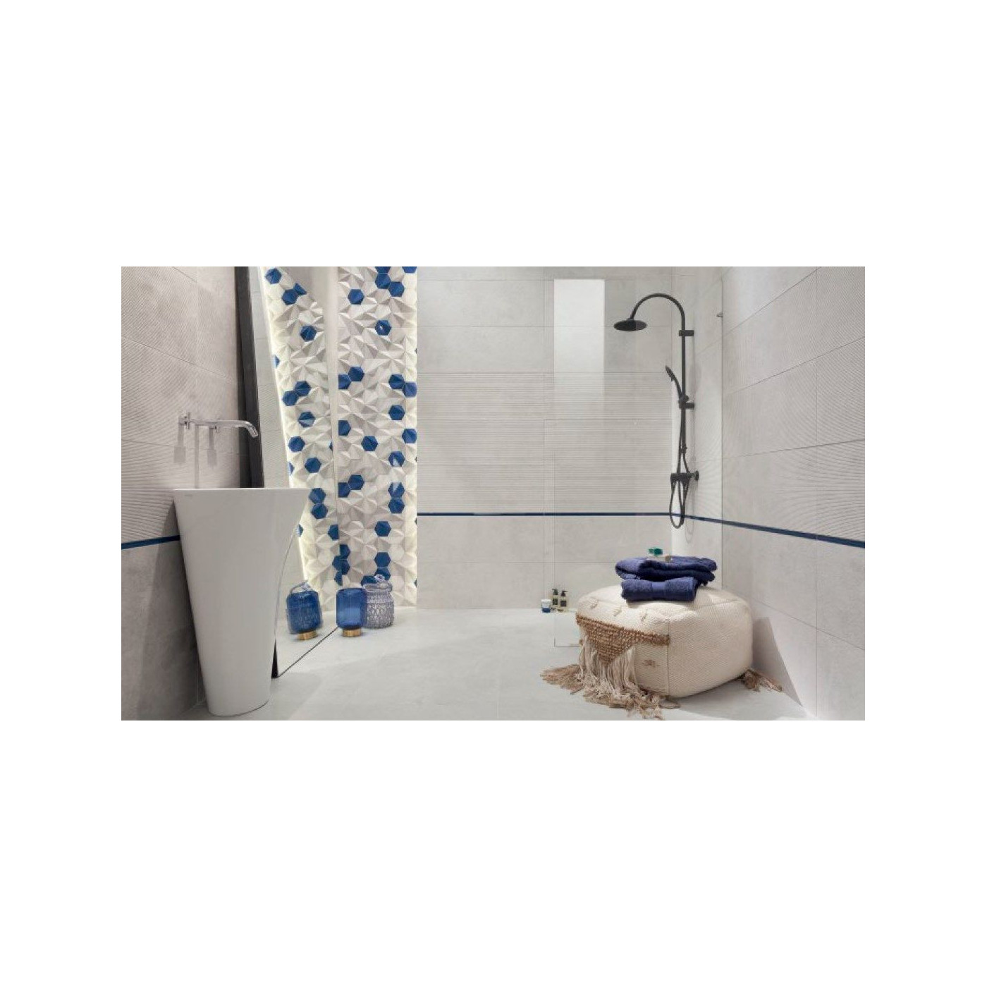 Płytka Ścienna Free Space White Line Str 32.8X89.8 Tubądzin
