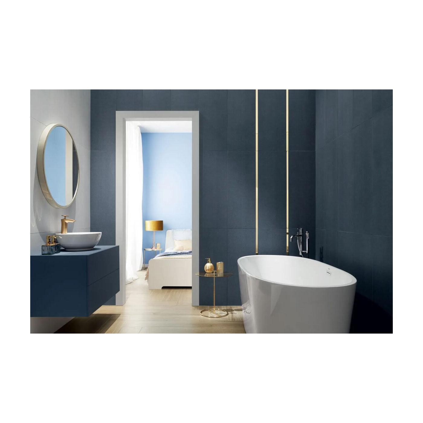 Płytka Ścienna House of Tones Navy 89,8x32,8 Tubądzin