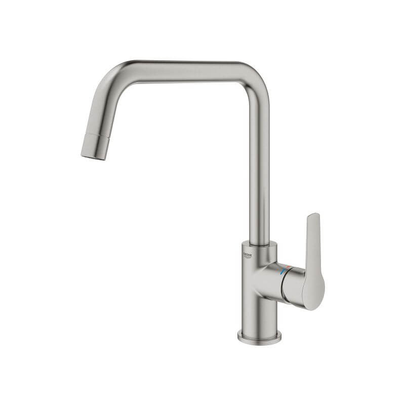 Jednouchwytowa Bateria Zlewozmywakowa Start FastFixation U-spout Stal Nierdzewna 30470DC0 Grohe
