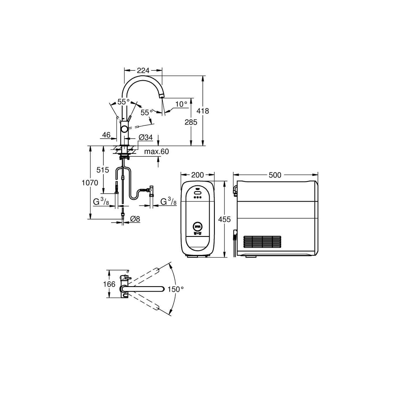 Zestaw Startowy Grohe Blue Home 31455AL1 Grohe