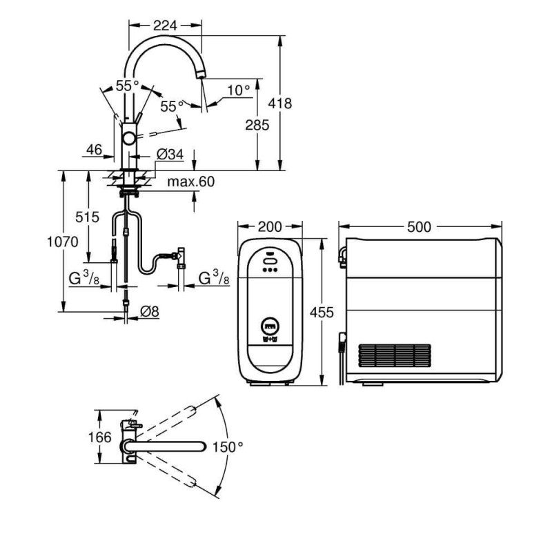 Zestaw Startowy Grohe Blue Home 31455AL1 Grohe