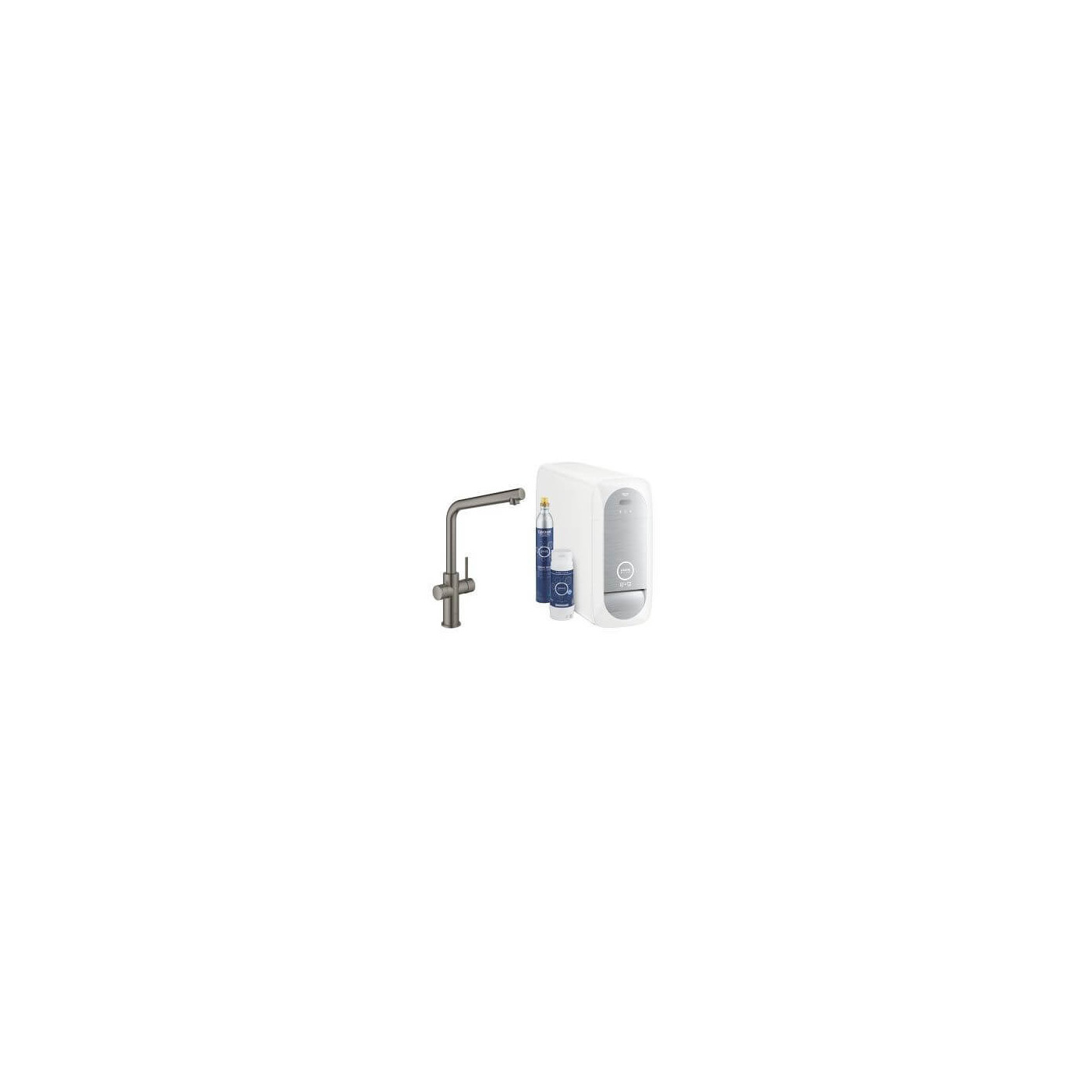 Zestaw Startowy Z Wylewką W Kształcie L Grohe Blue Home Brushed Hard Graphite 31454AL1 Grohe