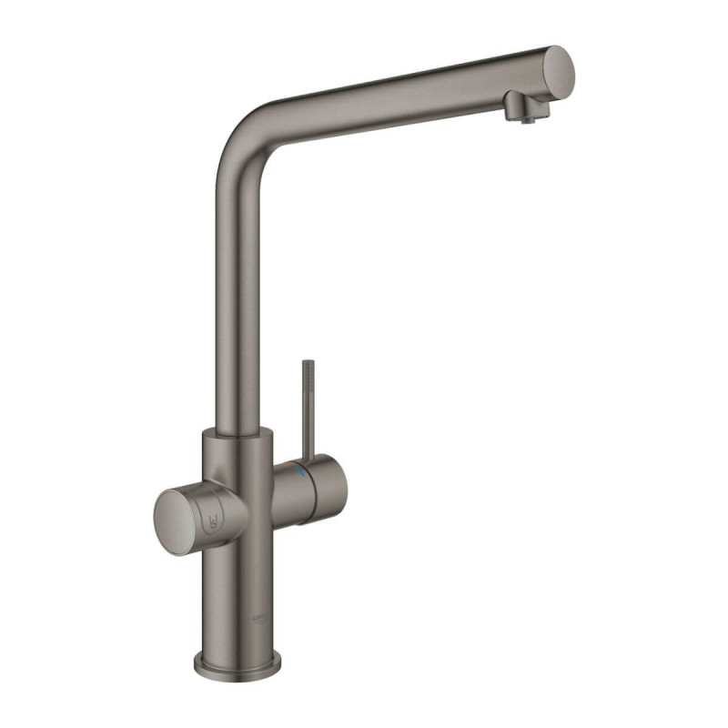 Zestaw Startowy Z Wylewką W Kształcie L Grohe Blue Home Brushed Hard Graphite 31454AL1 Grohe