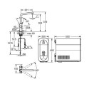 Zestaw Startowy Z Wylewką W Kształcie L Grohe Blue Home Brushed Hard Graphite 31454AL1 Grohe