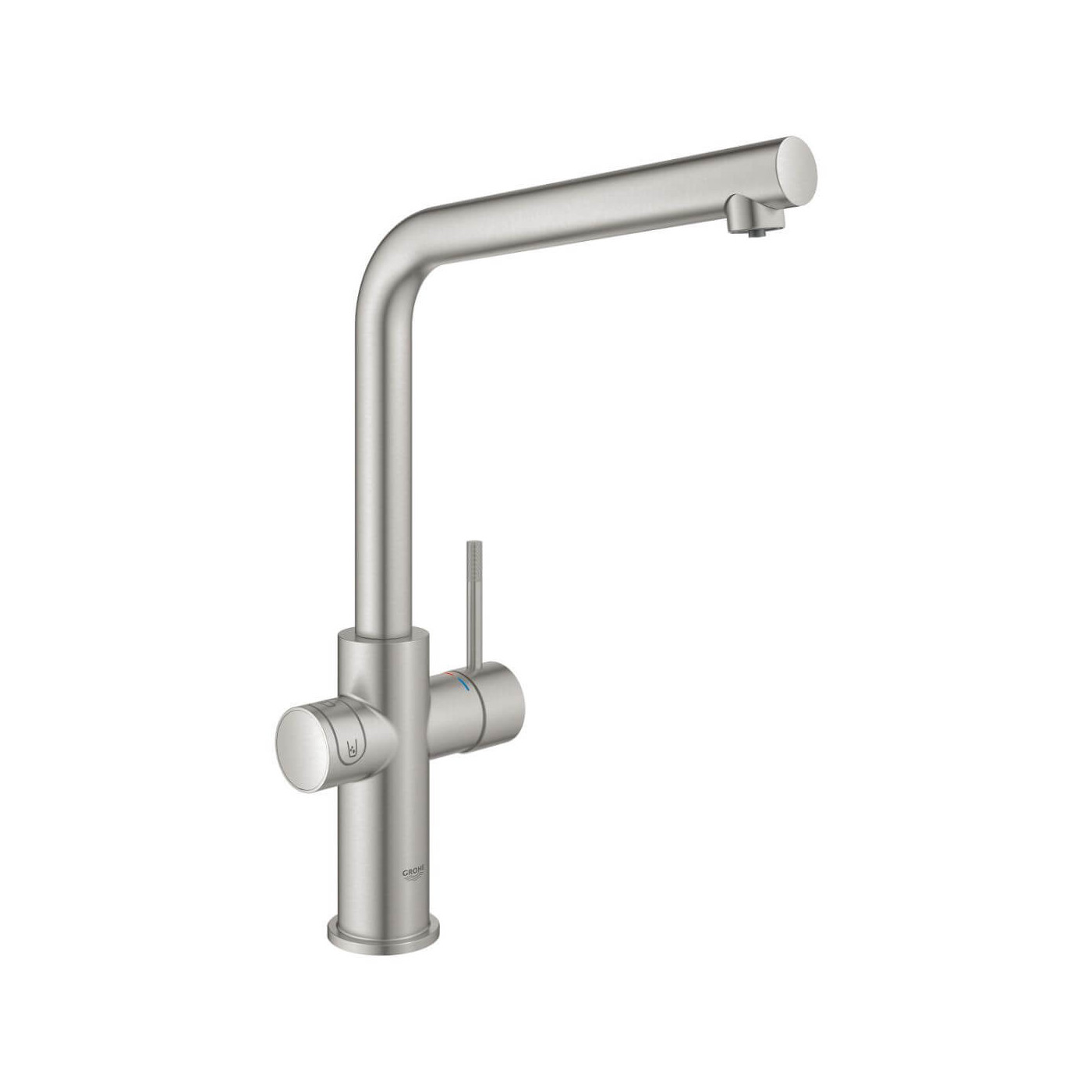 Zestaw Startowy Z Wylewką W Kształcie L Grohe Blue Home Stal Nierdzewna 31454DC1 Grohe