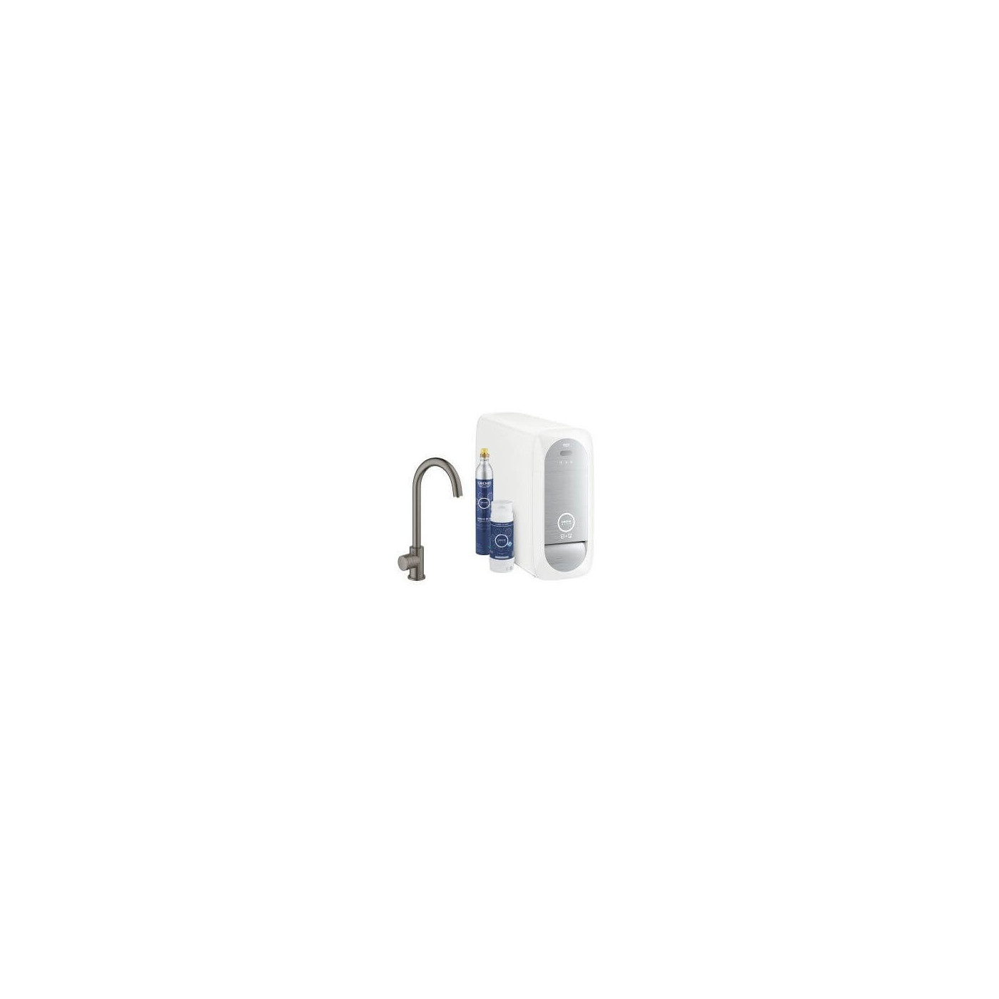 Zestaw Startowy Mono Z Wylewką W Kształcie C Grohe Blue Home Brushed Hard Graphite 31498AL1 Grohe