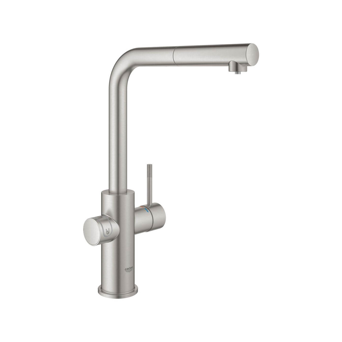 Zestaw Startowy Z Wyciąganą Wylewką W Kształcie L Grohe Blue Home Stal Nierdzewna 31539DC0 Grohe