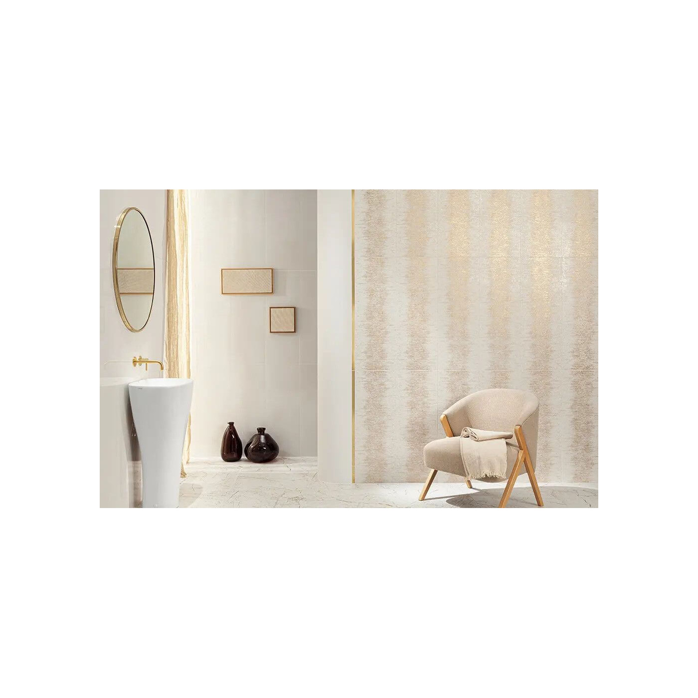 Płytka Ścienna Stardust White Połysk 32,8x89,8 Tubądzin