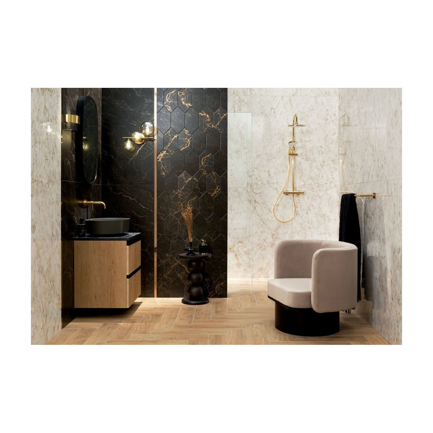 Płytka Ścienna Caramell Ivory Gloss 119,8x59,8 Tubądzin Domino