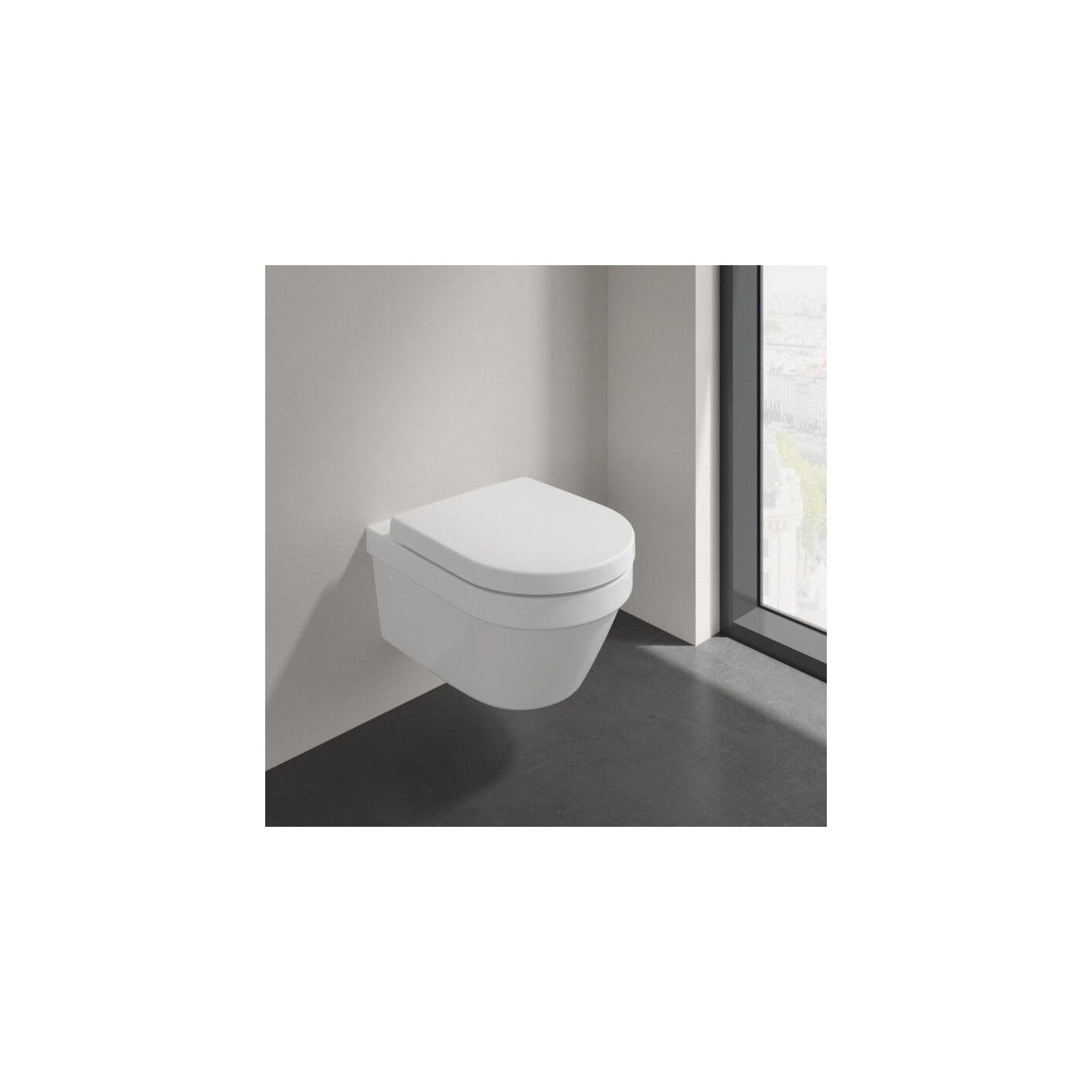 Miska WC Wisząca Bezrantowa Architektura 53x37 Z Deską Wolnoopadającą 4694HR01 Villeroy&Boch