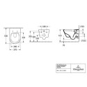 Miska WC Wisząca Bezrantowa Architektura 53x37 Z Deską Wolnoopadającą 4694HR01 Villeroy&Boch