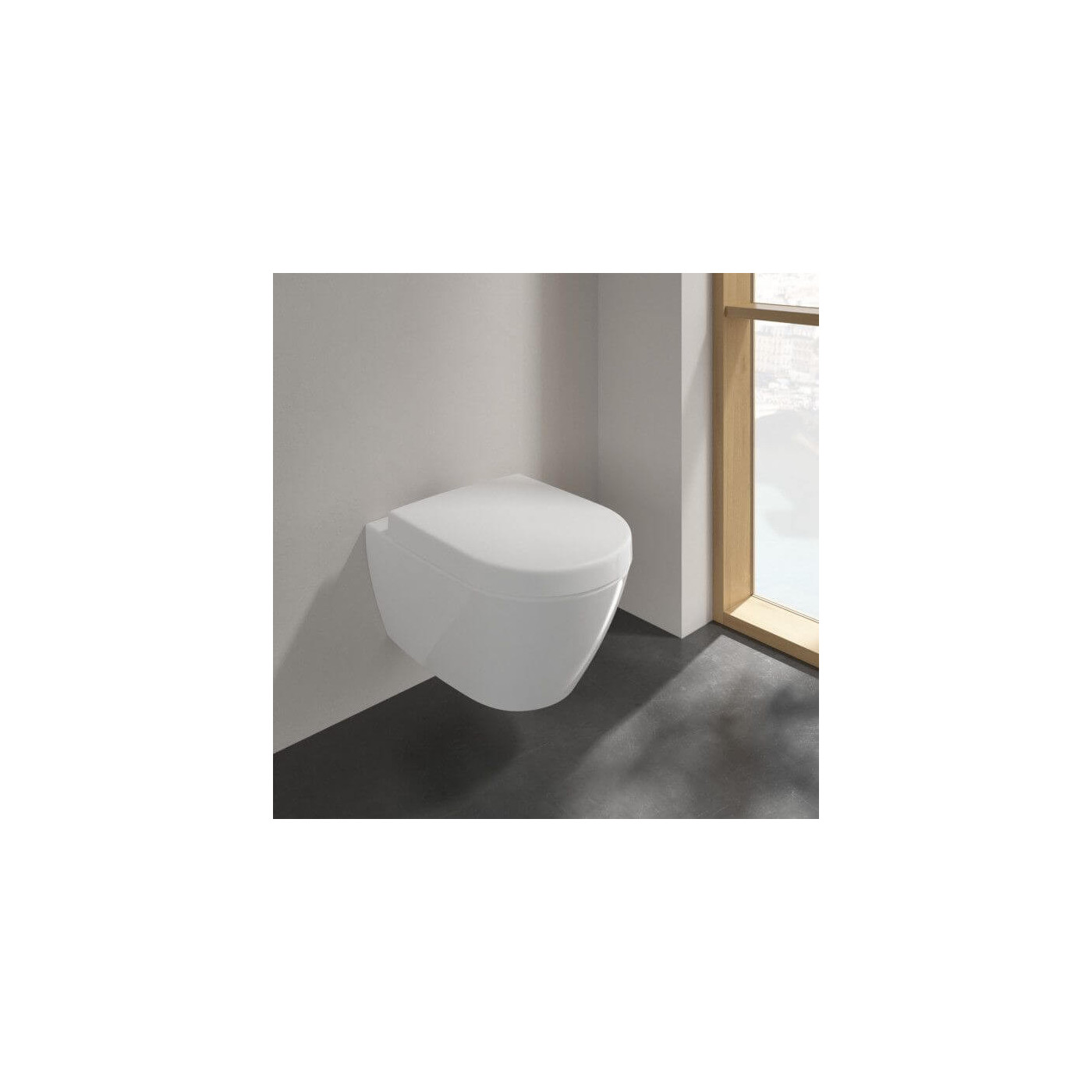 Miska WC Wisząca Bezrantowa 56x37 cm Subway 2.0 Z Pojemnikiem Na Kostki Fresh 5614A101P Villeroy&Boch
