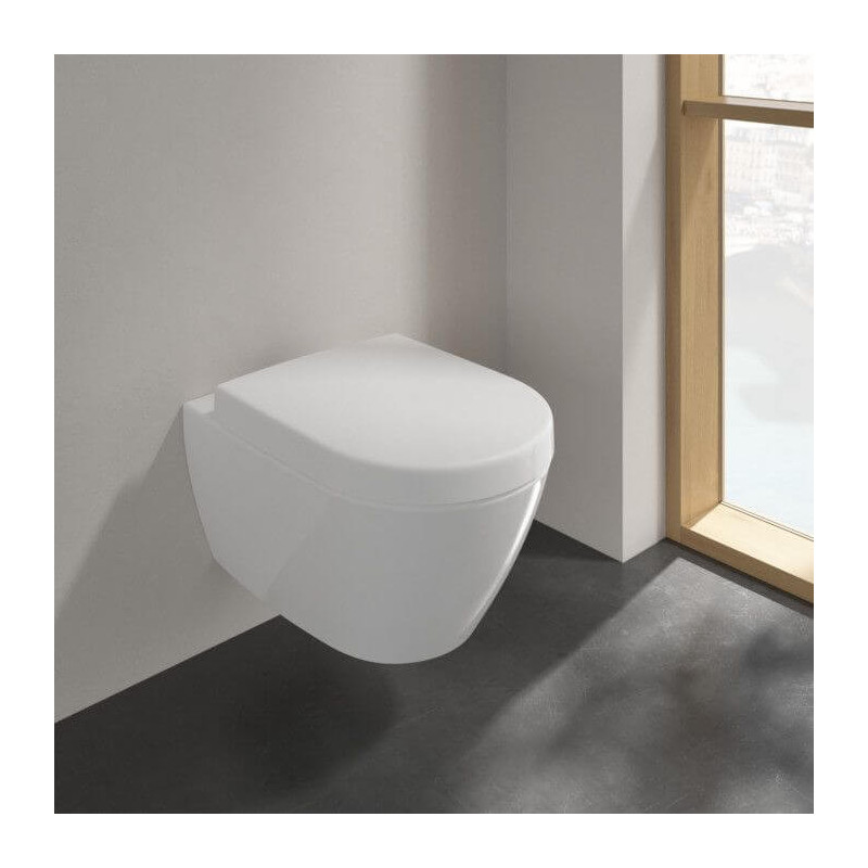 Miska WC Wisząca Bezrantowa 56x37 cm Subway 2.0 Z Pojemnikiem Na Kostki Fresh 5614A101P Villeroy&Boch