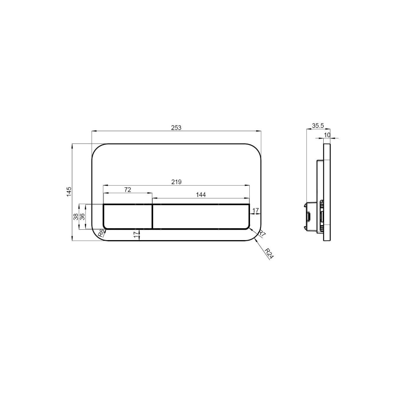 Przycisk Spłukujący ViConnect Chrom 92249061 Villeroy&Boch