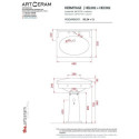 Umywalka Hermitage 68x55 HEL0020100 Artceram