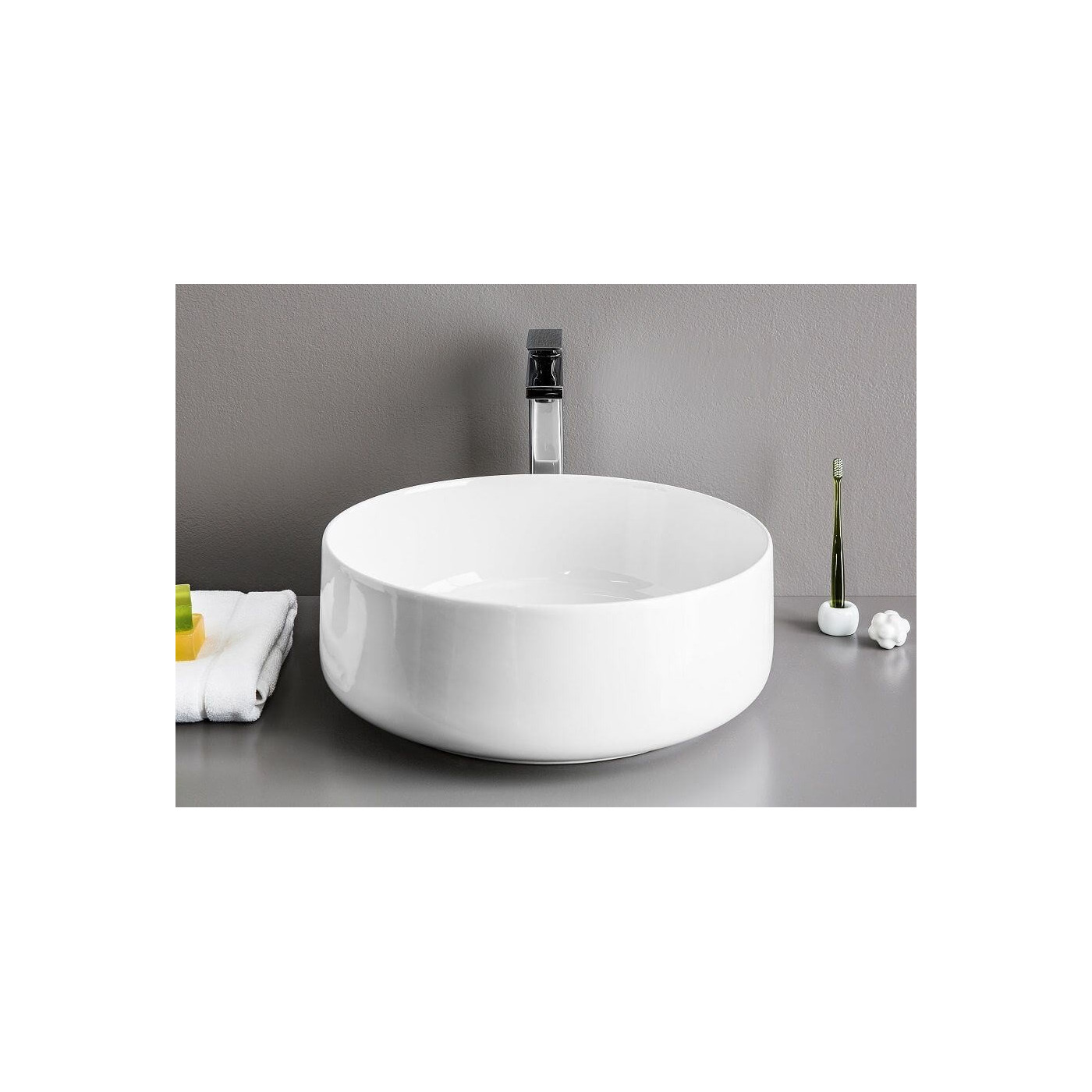 Umywalka Nablatowa Cognac Bianco 42 cm COL0010100 Artceram