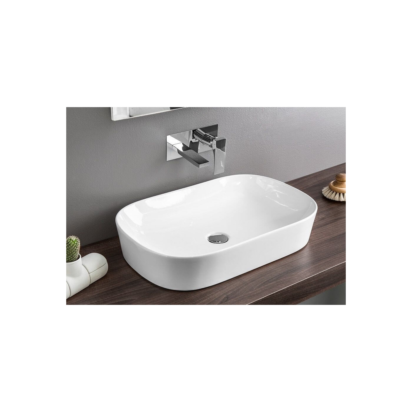 Umywalka Nablatowa Ghost Bianco 65x42 cm GHL0020100 Artceram