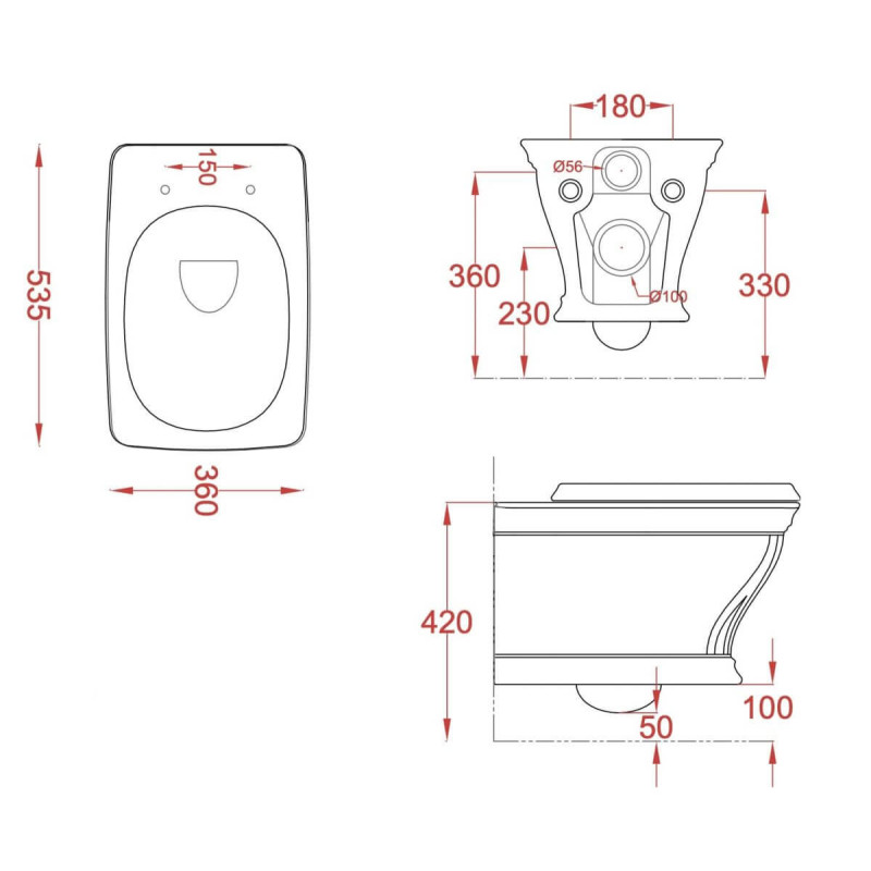 Miska WC Civitas Podwieszana Bianco CIV0010100 Artceram