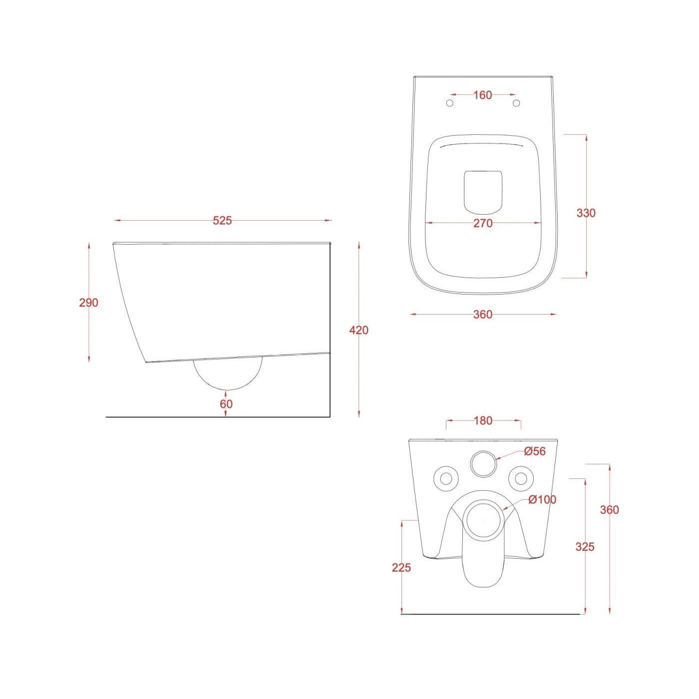 Miska WC A16 Podwieszana Bezkołnierzowa Bianco ASV0030100 Artceram