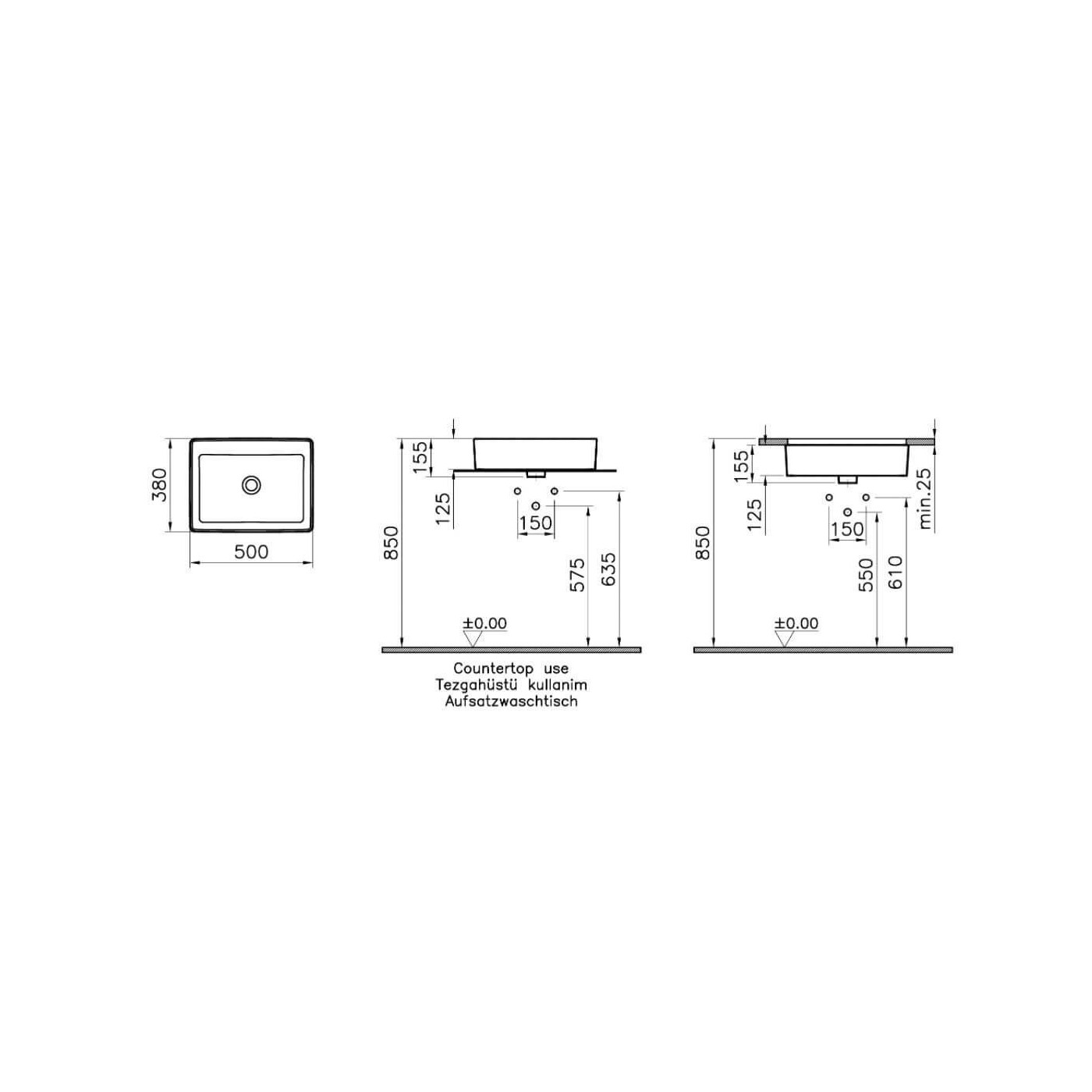 Umywalka Nablatowa Nuo 7436B003-0016 Vitra