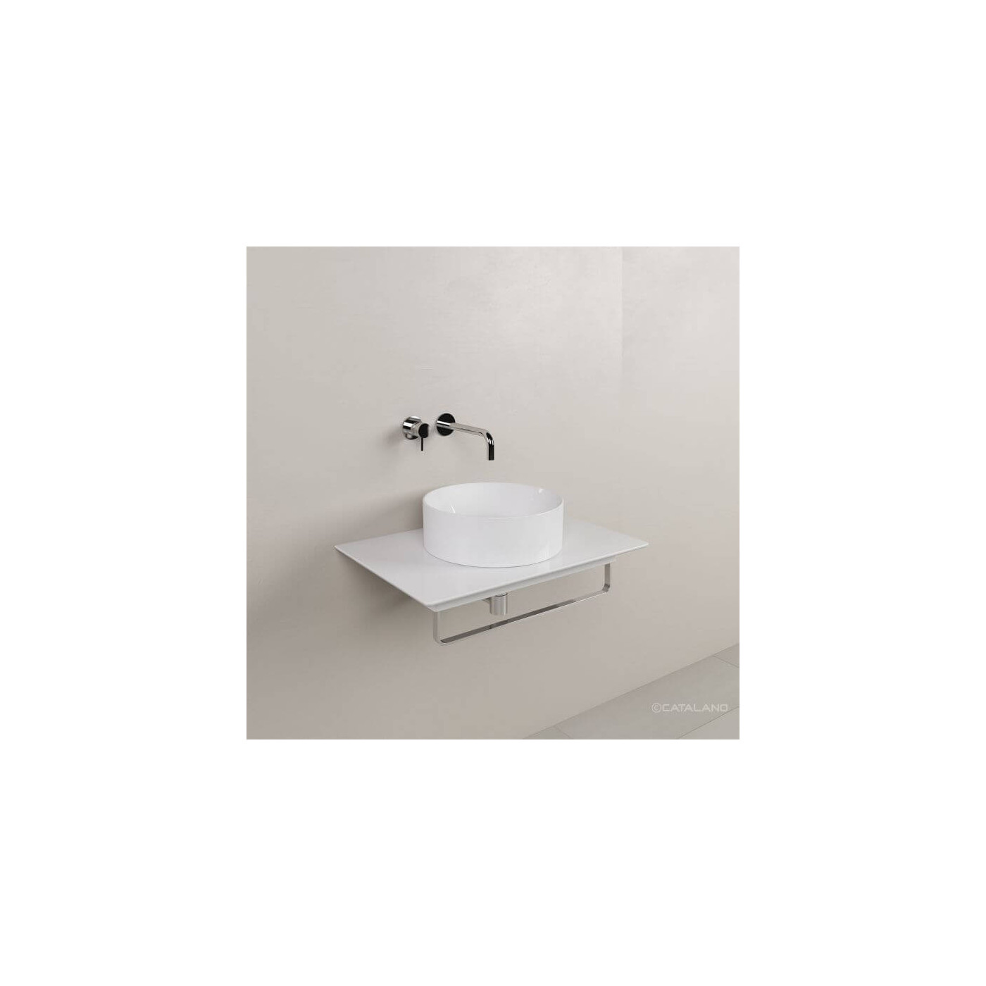 Umywalka Nablatowa Zero Biały Połysk 40x40 0123400001 Catalano