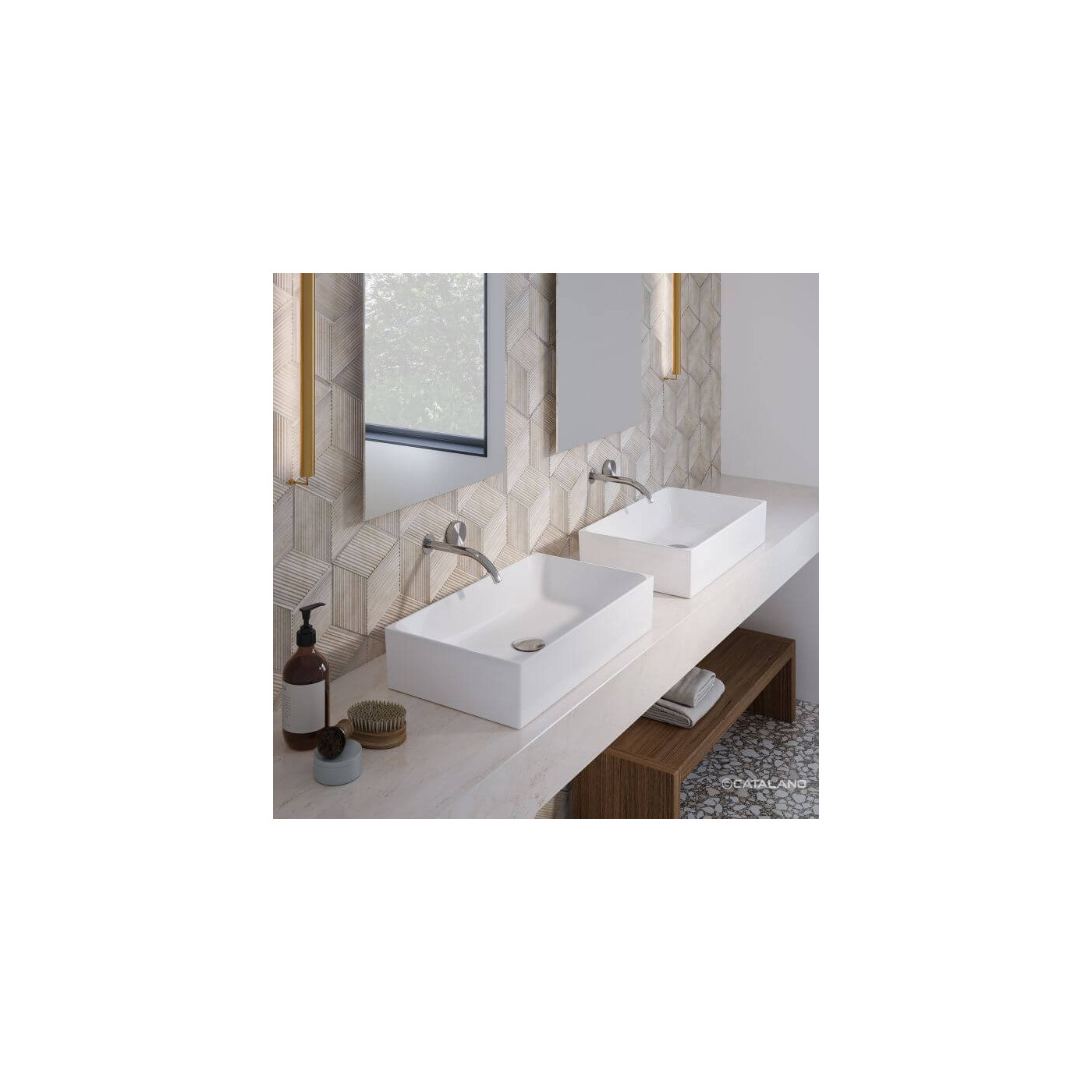 Umywalka Nablatowa Premium Biały Połysk 60x35 0222600001 Catalano