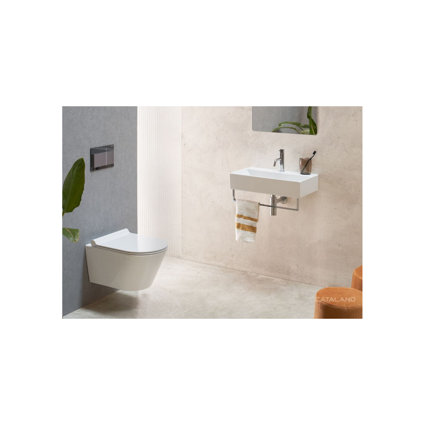 Umywalka Biała Premium Biały Połysk 55x35 0220550001 Catalano