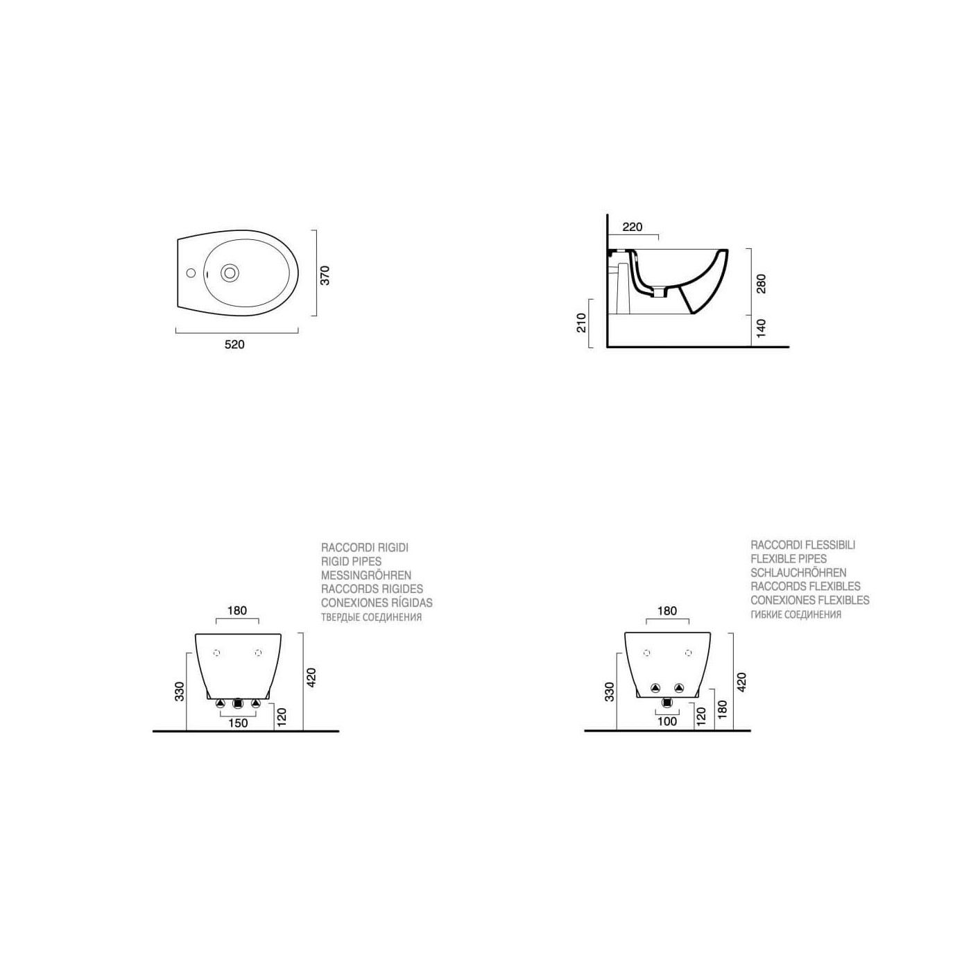 Bidet Podwieszany Italy Biały Połysk 52x37 0718521001 Catalano