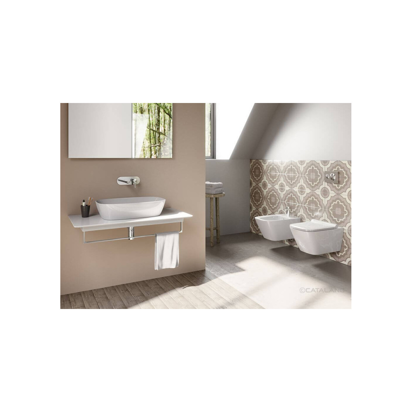 Bidet Podwieszany Newflush Green Biały Połysk 55x37 0418551001 Catalano