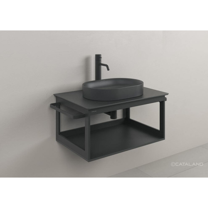 Umywalka Nablatowa Horizon Czarny Mat 50x35 150AHZNS Catalano