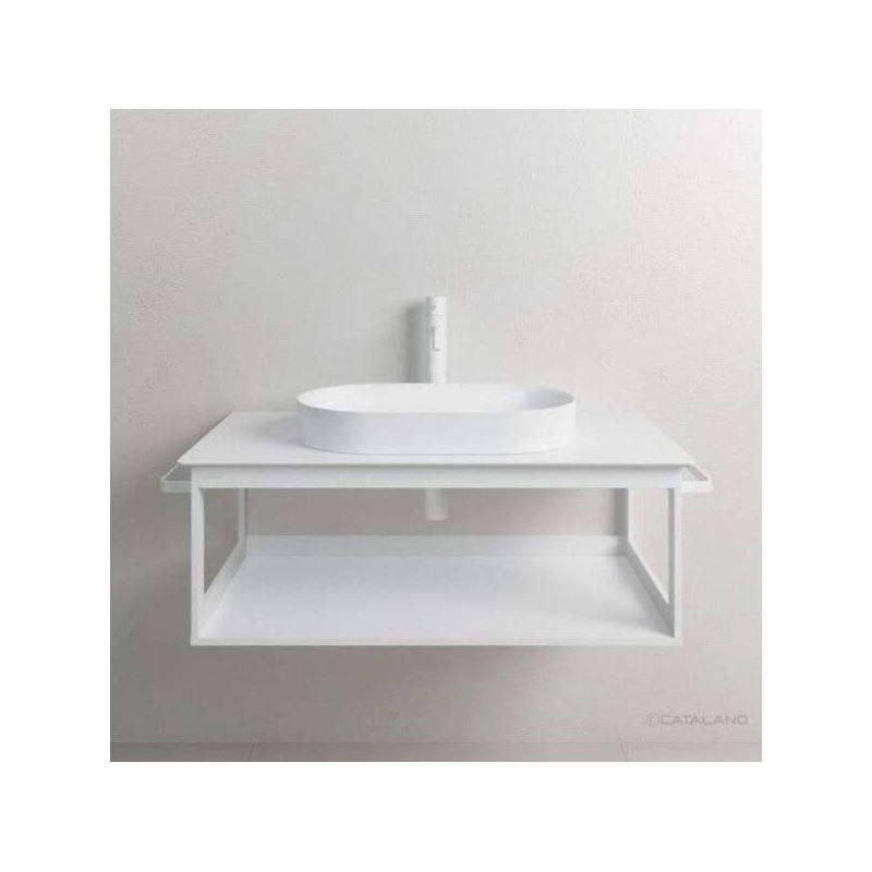Umywalka Nablatowa Horizon Biały Mat 60x35 160AHZBM Catalano