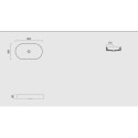 Umywalka Nablatowa Horizon Biały Mat 60x35 160AHZBM Catalano