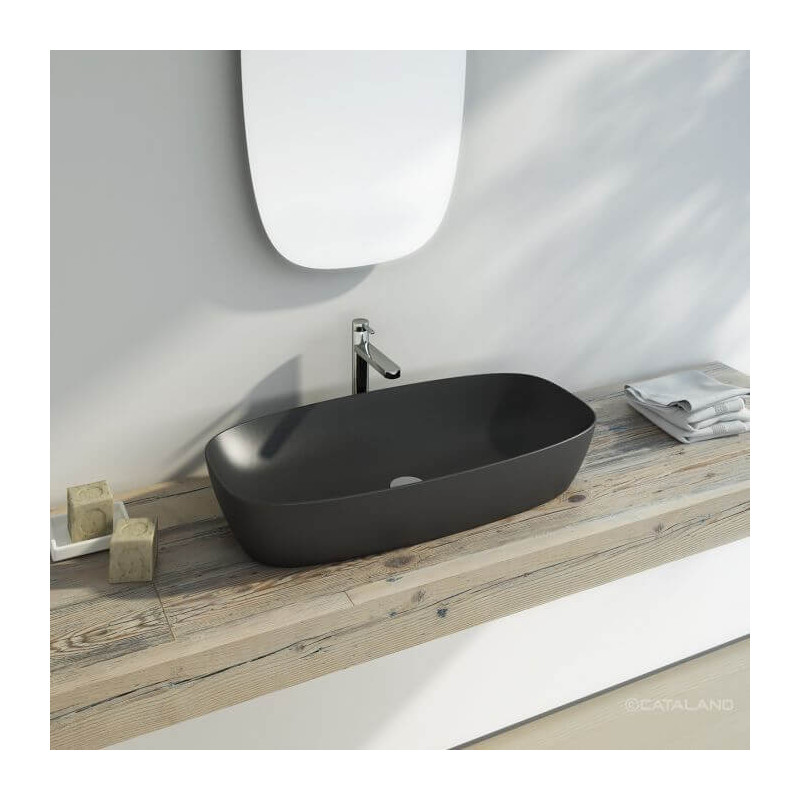 Umywalka Nablatowa Alvea Czarny Mat 80x40 0622800022 Catalano
