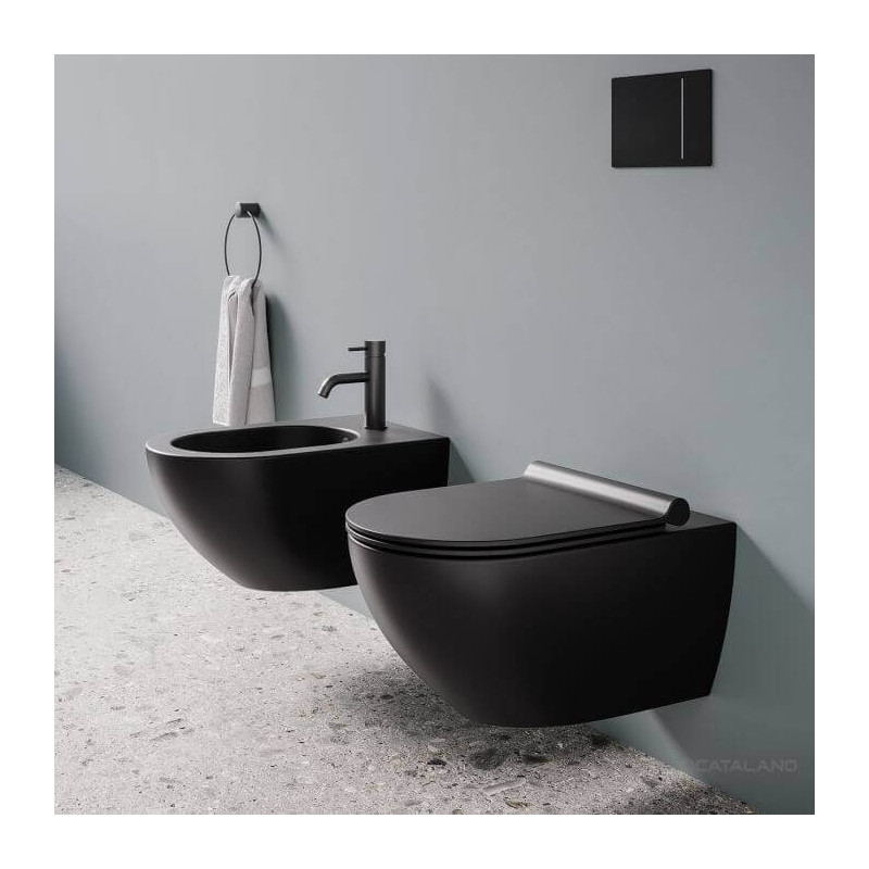 Miska WC Sfera Czarny Mat 35x54,5 1VSF54RNS + mocowanie KFST00 Catalano