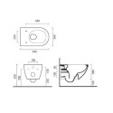 Miska WC Sfera Szary Mat 36x58 1VSF54RCS + mocowania KFST00 Catalano
