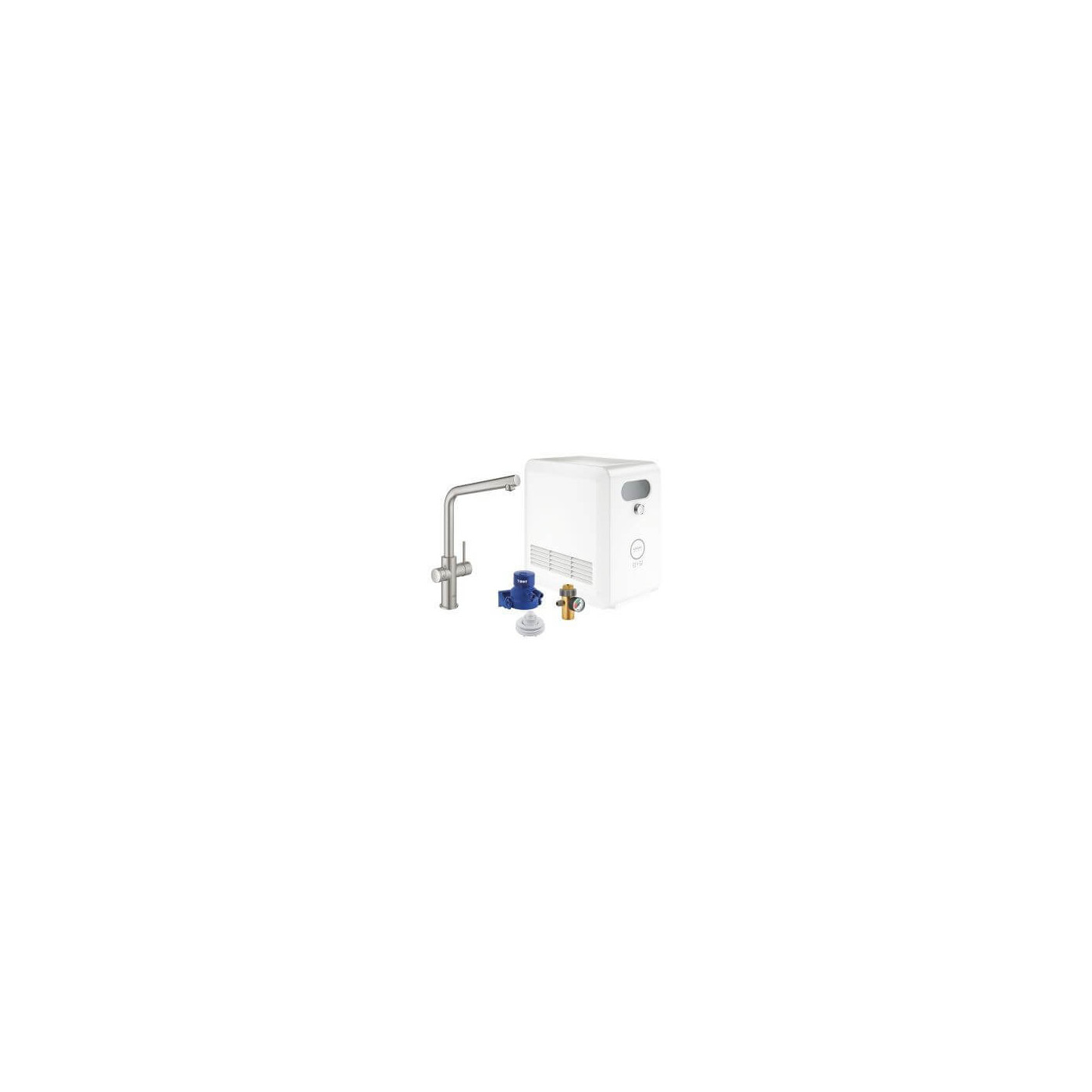 Zestaw Z Wylewką W Kształcie L GROHE Blue Professional Stal Nierdzewna 31347DC3 Grohe