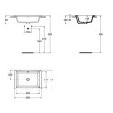 Umywalka Wpuszczana W Blat Strada Biała 59,5x43,5 K078001 Ideal Standard