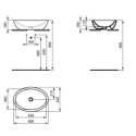 Umywalka Nablatowa Strada Biała 60x42 K078401 Ideal Standard