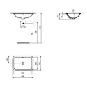 Umywalka Podblatowa Connect Biała 58x41 E506101 Ideal Standard
