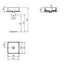 Umywalka Nablatowa Strada Biała 40x40 T296201 Ideal Standard