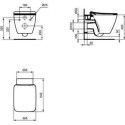 Miska WC Wisząca Aquablade Strada 2 Biały 54,5x36,5 T299701 Ideal Standard