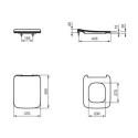 Deska Sedesowa Wolnoopadająca Strada 2 Biały 45x37 T360101 Ideal Standard