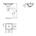 Umywalka Podblatowa Connect Biały 42x35 E505601 Ideal Standard