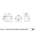 Miska WC Wisząca NOX 2.0 SuperFlush 53x36 Z Deską Wolnopadającą Slim ABD02 Emporia