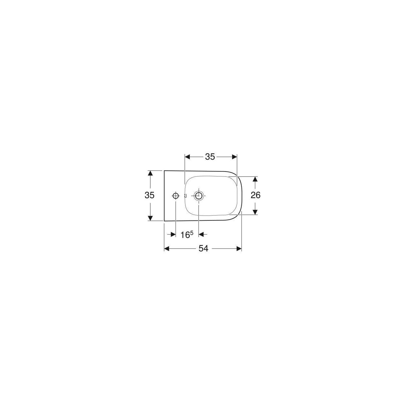 Bidet Wiszący Smyle Square 500.209.01.1 Geberit